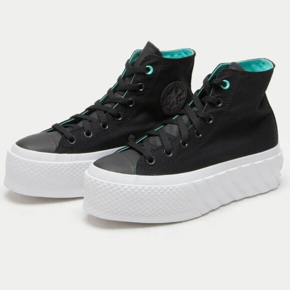 NEW Converse Chuck Taylor All Star Lift 2X Hi - Women Shoes Platform CTAS - Blac - Picture 2 of 13